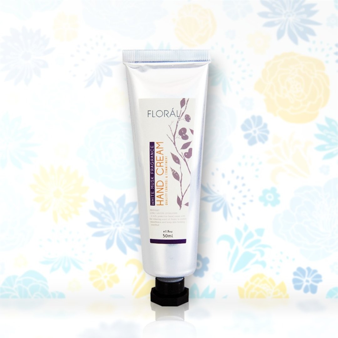 【FLORAL】白麝香香氛护手霜 50ml - 手足保养 - 其他材质 白色