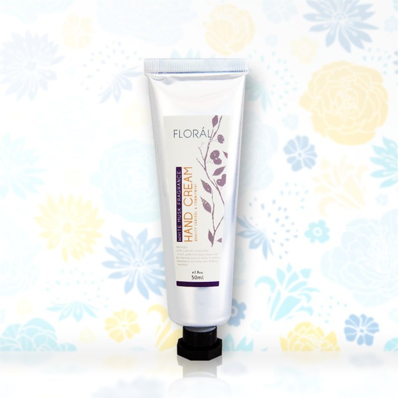 【FLORAL】白麝香香氛护手霜 50ml - 手足保养 - 其他材质 白色