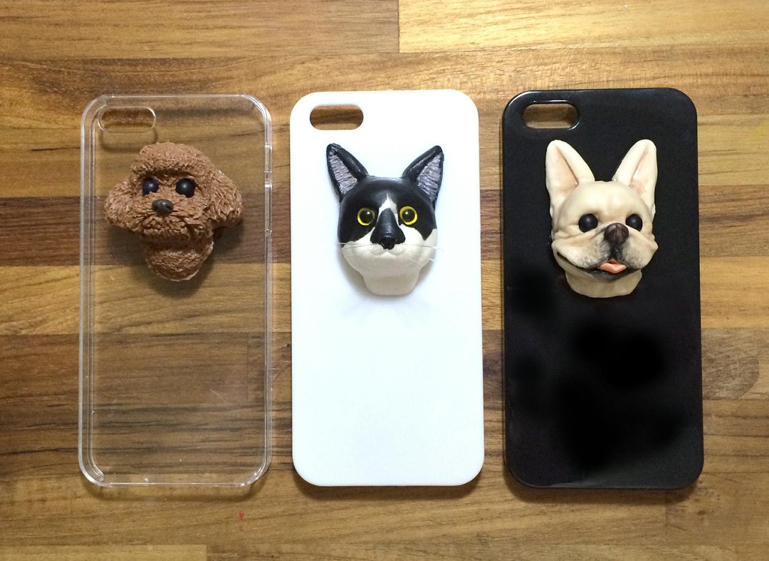 [斑马与狗] 手机壳 宠物公仔 公仔订做 猫公仔 狗公仔 定制化 iPhone6/6Plus - 手机壳/手机套 - 压克力 黑色