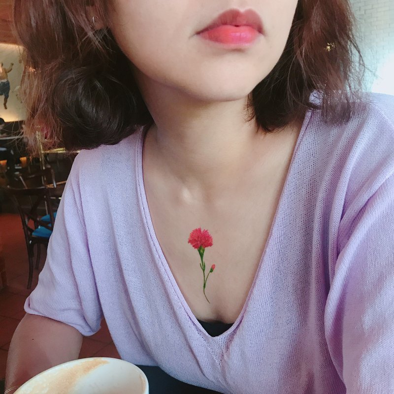 我的珠宝盒 花饰-2入纹身贴纸 原创手绘设计 - 纹身贴 - 其他材质 红色