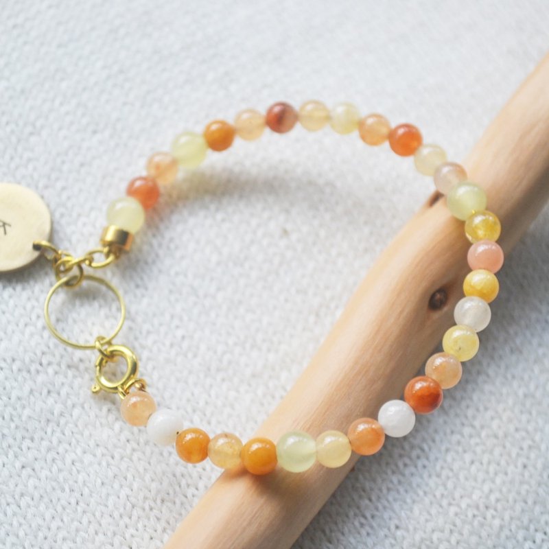 祕密－老黄玉／绿青玉－［手环／手链／礼物］ - 手链/手环 - 宝石 多色