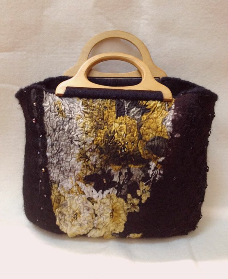 木提把软袋 - 手提包/手提袋 - 羊毛 