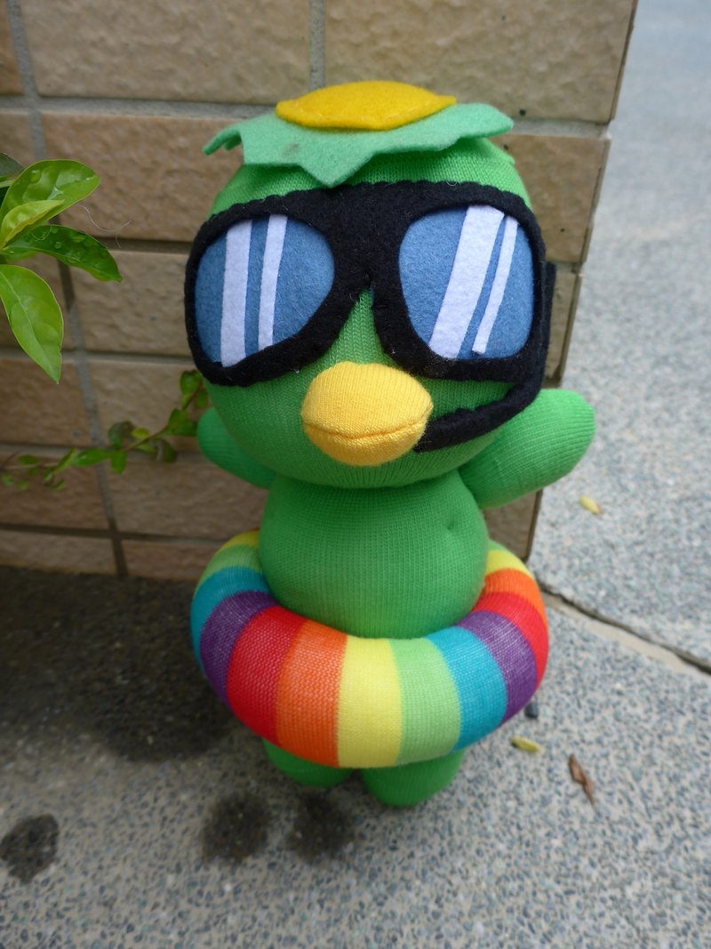 幸福咩咩.手作小铺-可爱潜水河童娃娃.熊本熊鸭鸭娃娃 - 玩偶/公仔 - 棉．麻 