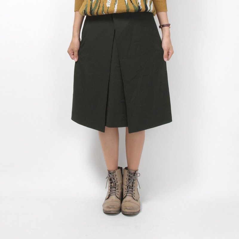 │moderato│剪裁造型森林墨绿长裙│复古女孩.文艺青年. - 裙子 - 其他材质 绿色