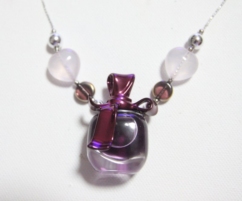 Mini Perfume necklace with Crystal - 项链 - 其他材质 紫色