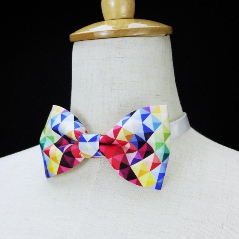 彩色立方体颈链 , 彩色立方体领结, 梦想设计工作室,  - 颈链 - 聚酯纤维 多色