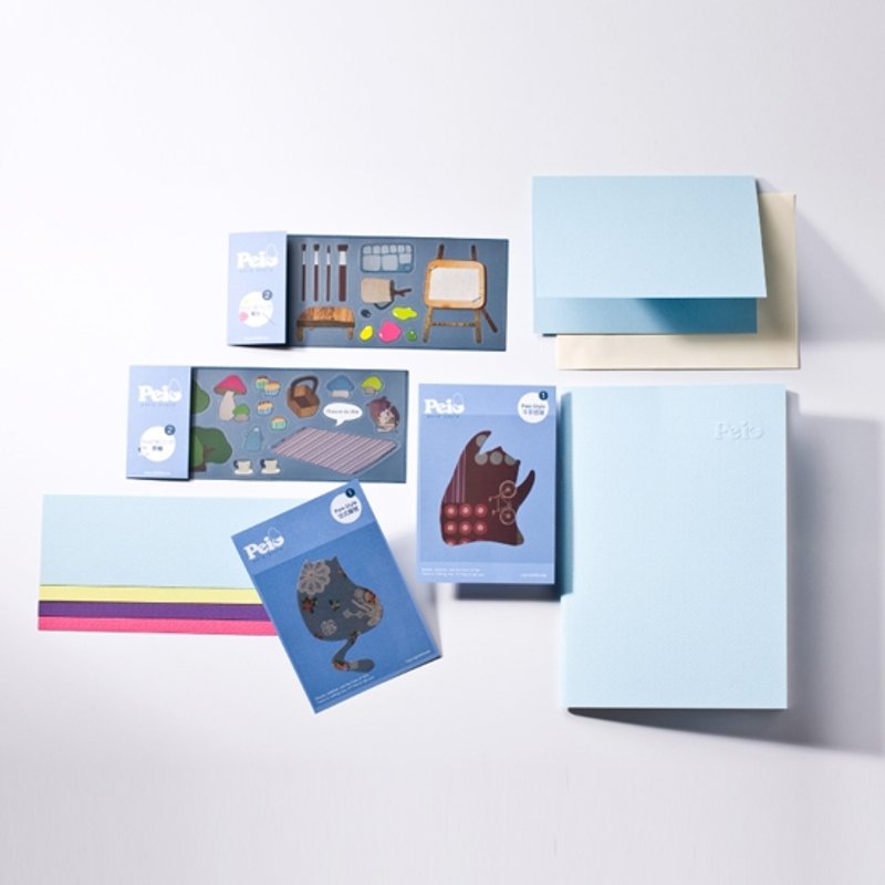 圣诞交换礼物。生日礼物。女生礼物。创意礼物。Peio DIY创作贴纸组A Sticker - 贴纸 - 塑料 蓝色