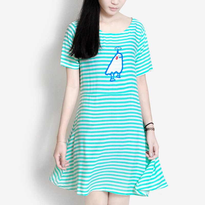 【青春限定】香菇小鬼头捉迷藏／青春的颜色．洋装 - 洋装/连衣裙 - 其他材质 绿色