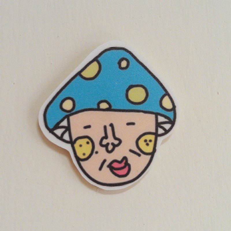 普通阿菇贴纸 - 贴纸 - 纸 蓝色