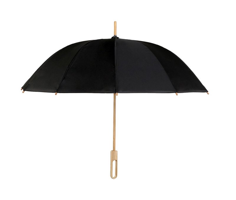竹语 | 经典墨黑 手工竹制长柄雨伞、红点IF奖 - 雨伞/雨衣 - 竹 黑色