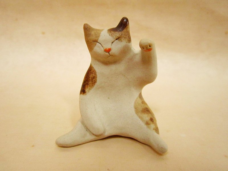 猫的姿态-喵喵左招手 - 花瓶/陶器 - 其他材质 