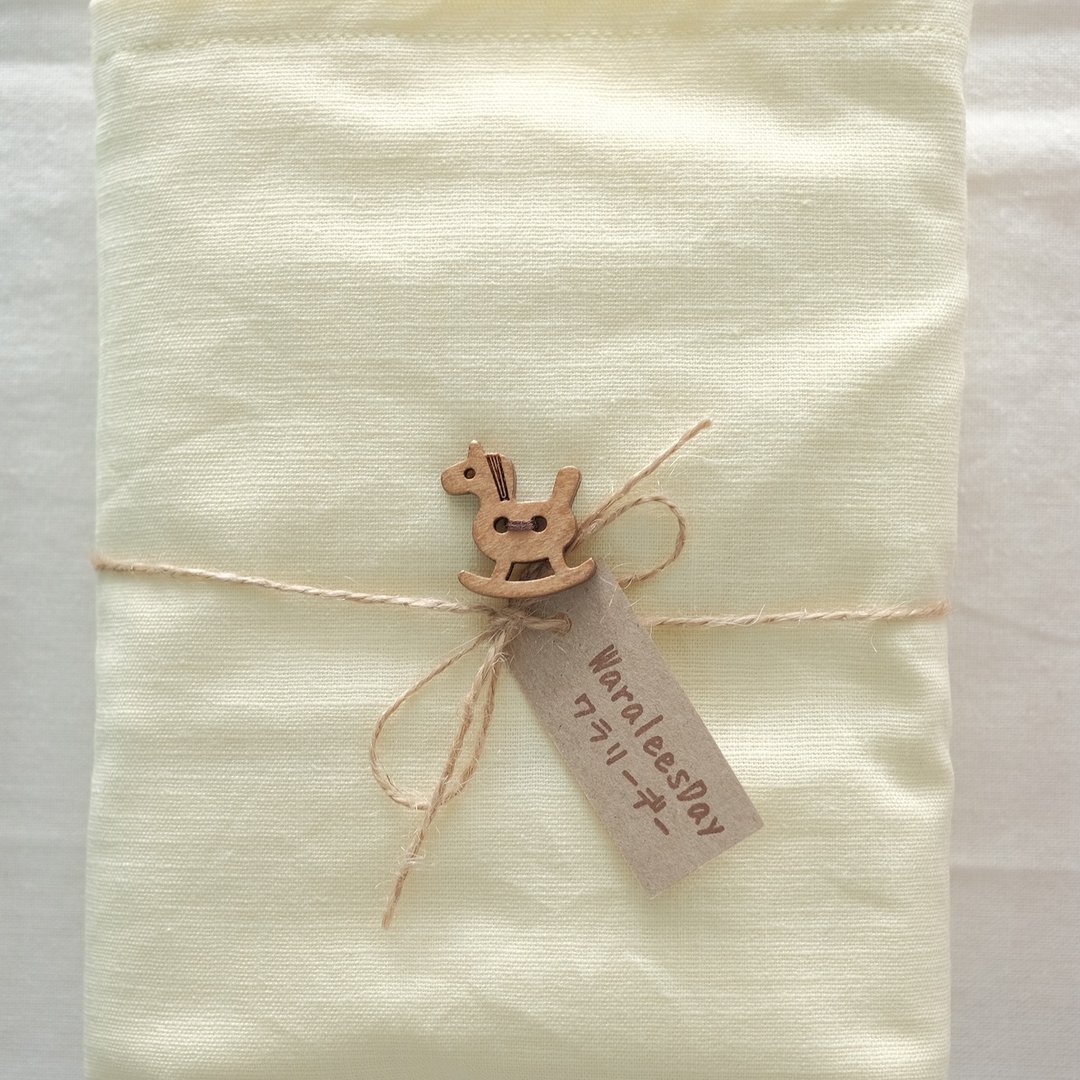 Scotch Butter Linen Tote Bag : Little Rocking Horse in the Pastel World - 侧背包/斜挎包 - 其他材质 黄色