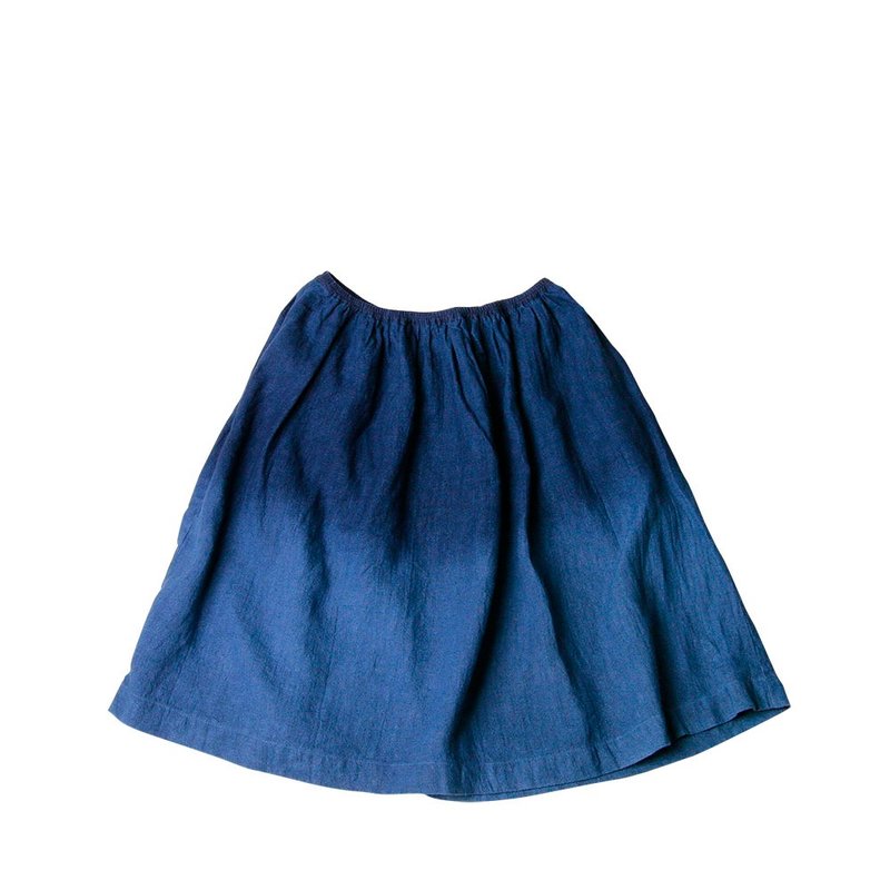 蘑菇Mogu天然染 / 圆裙 /大寒 - 裙子 - 其他材质 蓝色