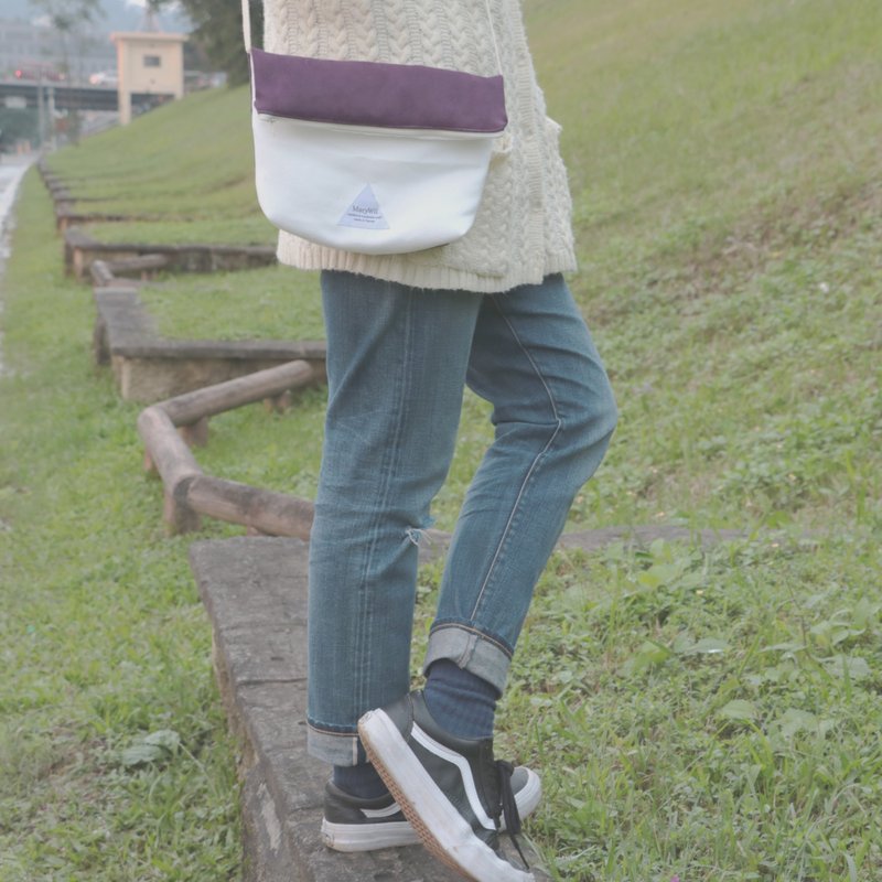 MaryWil双色蛋糕包-紫白起司 - 侧背包/斜挎包 - 其他材质 紫色