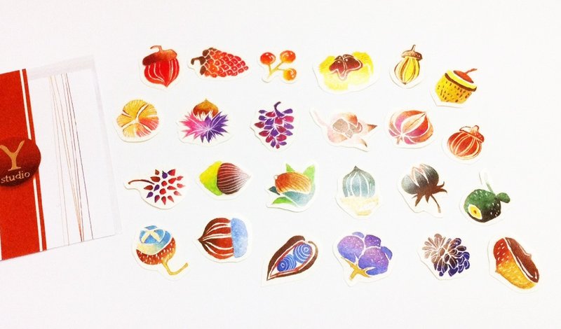 歪的工作室-彩色果菓套装贴纸 - 贴纸 - 纸 多色