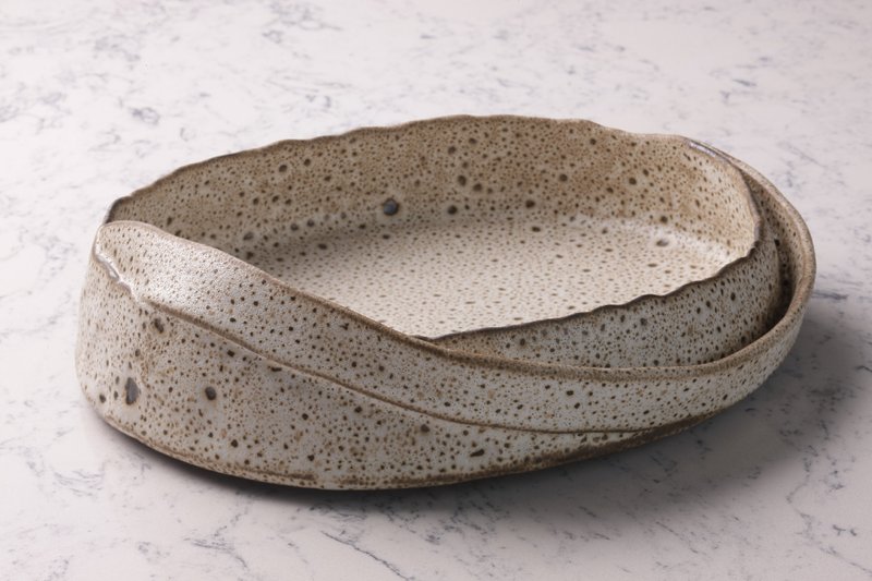 顾上翎 豹斑大盘 - 浅碟/小碟子 - 其他材质 咖啡色