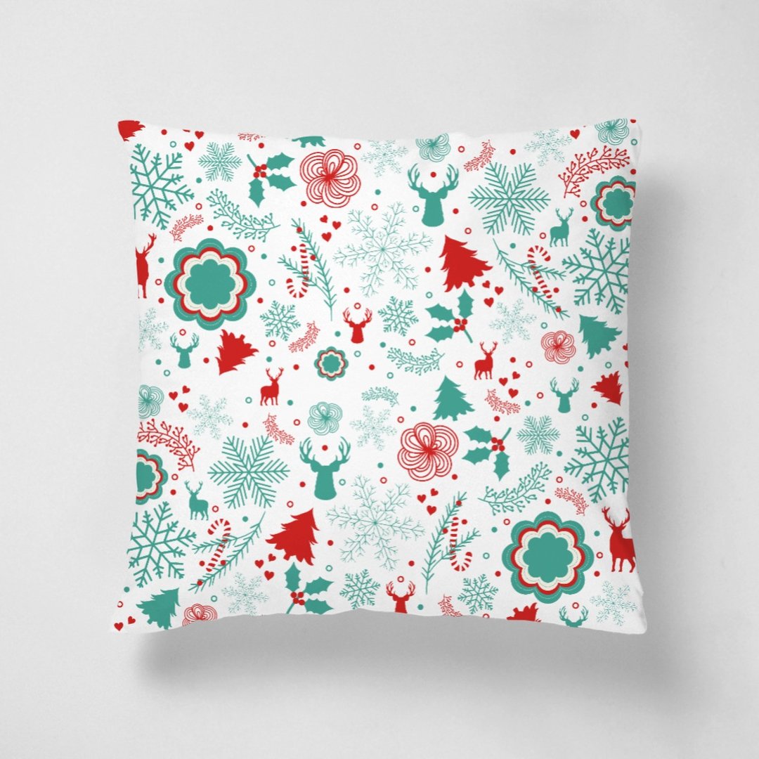 X'mas | 40*40cm 短绒抱枕 圣诞节 - 枕头/抱枕 - 其他材质 白色