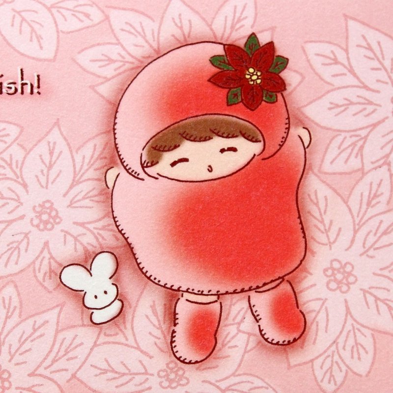 小红帽伊汀圣诞明信片【限量版】 - 卡片/明信片 - 纸 粉红色