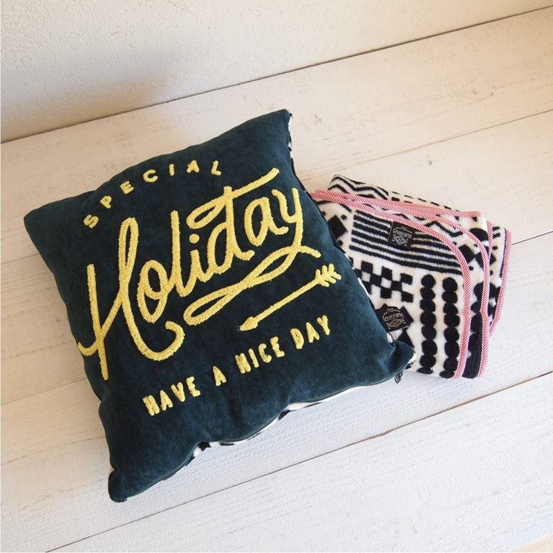 女孩寓所 ::北欧两用毛毯(S)/抱枕 -墨绿 - 被子/毛毯 - 棉．麻 绿色