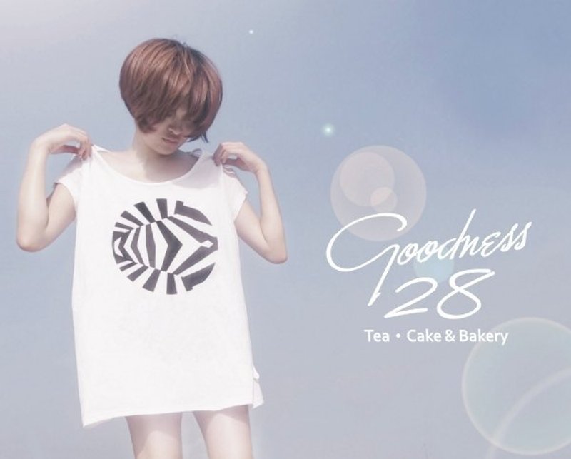 春日飨宴套组-黑酒醋樱桃苏打 - 女装 T 恤 - 其他材质 白色