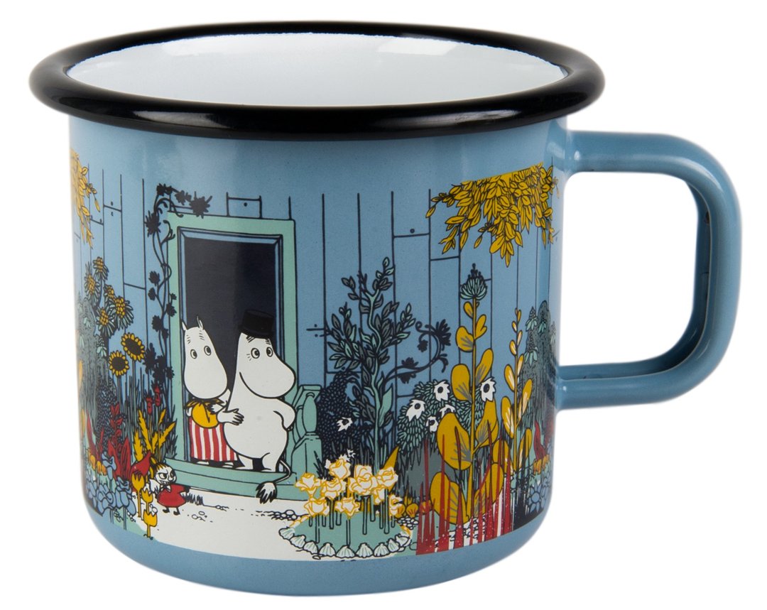 Moomin芬兰噜噜米珐琅马克杯3.7 dl (复古蓝) - 咖啡杯/马克杯 - 珐琅 蓝色