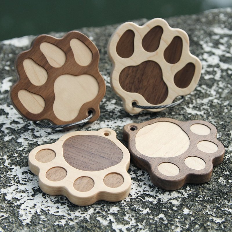 【拍拍】原木脚掌钥匙圈/单件 - 钥匙链/钥匙包 - 木头 咖啡色