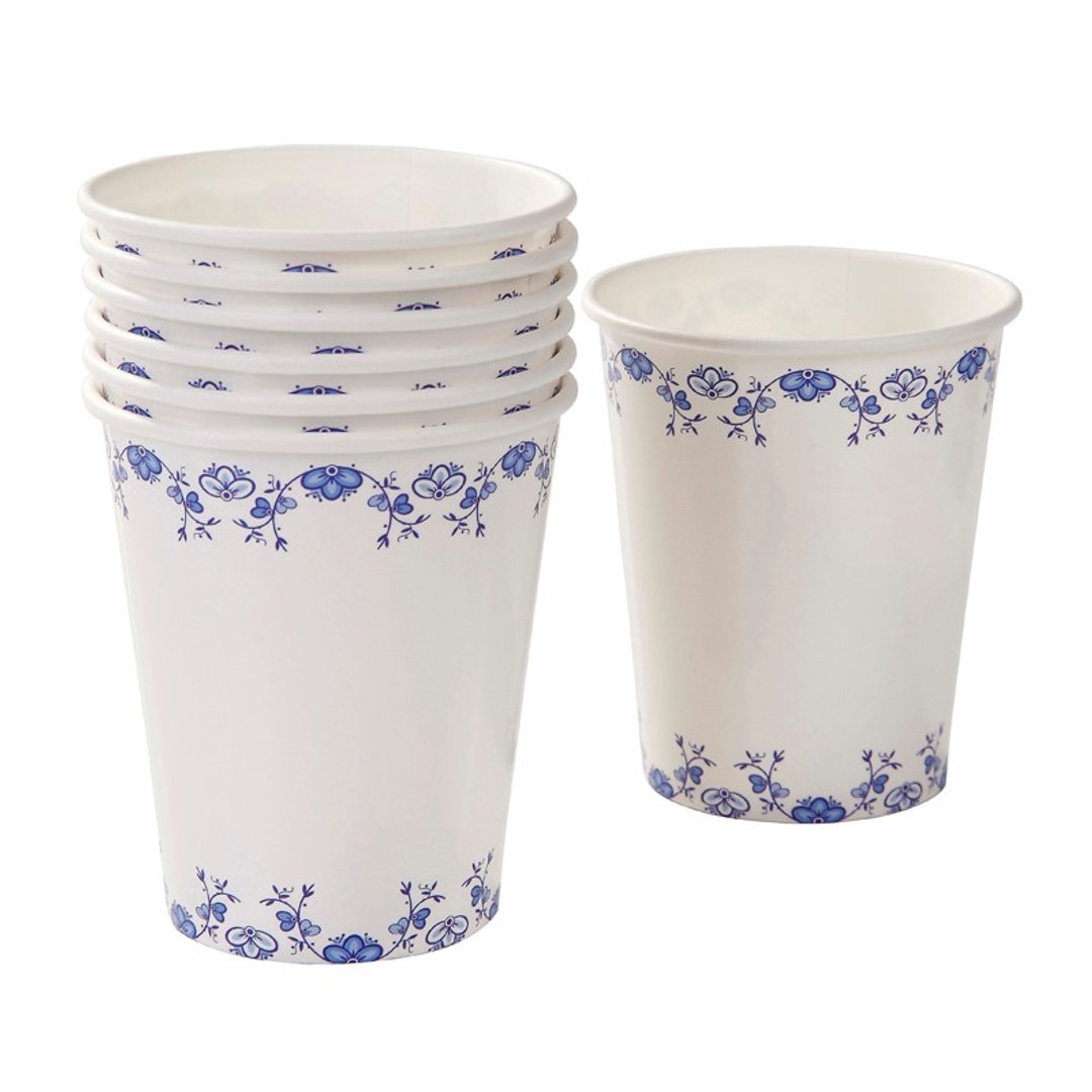 古典青瓷风  纸杯 英国Talking Tables派对用品 - 茶具/茶杯 - 纸 蓝色