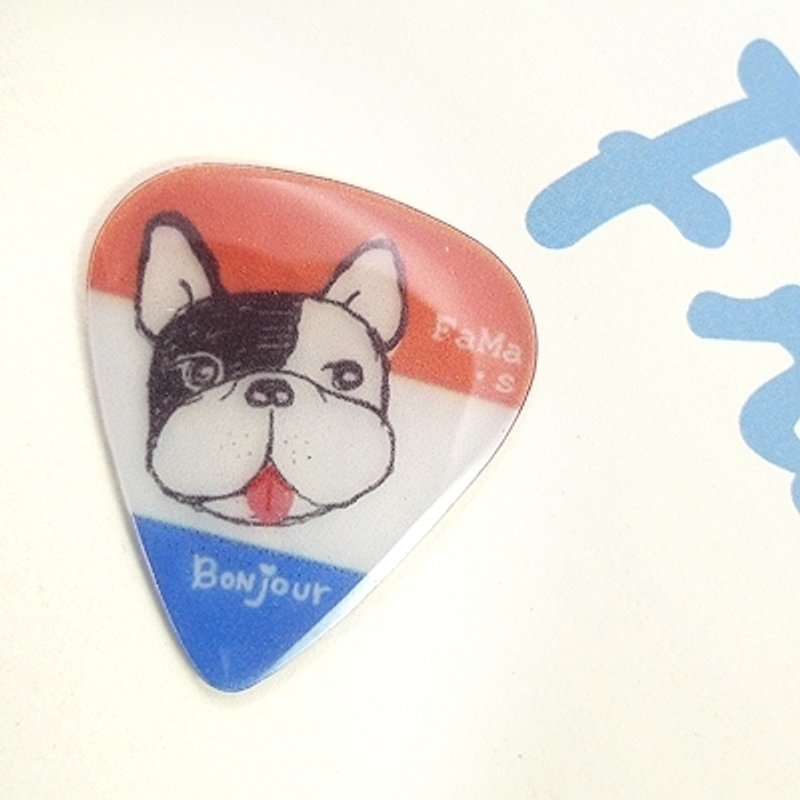 FaMa's Pick吉他弹片 嘣啾呵 法国斗牛犬 - 吉他配件 - 树脂 红色