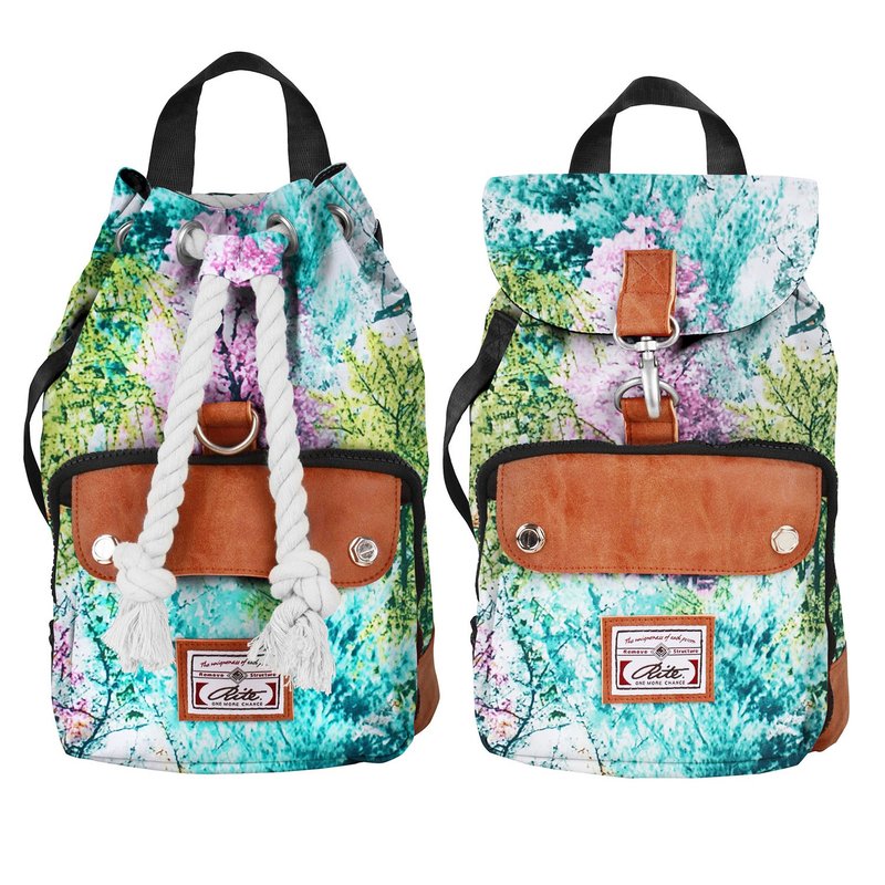 RITE双生包║拳击包 x 探索包(S)-泼墨绿 ║ - 后背包/双肩包 - 防水材质 多色