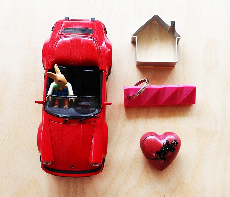 折纸风格几何造型钥匙圈 颜色任选 交换礼物 - 钥匙链/钥匙包 - 硅胶 多色