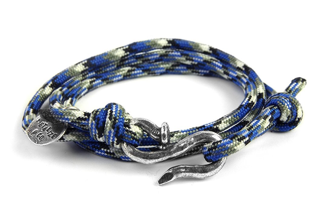 【METALIZE】Nails with rope bracelet 三圈式伞绳手链-铁钉款 - 手链/手环 - 其他金属 