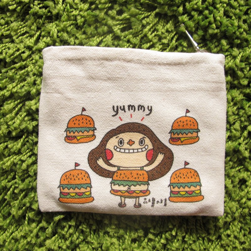 花大鼻-零钱包(汉堡) - 皮夹/钱包 - 其他材质 橘色