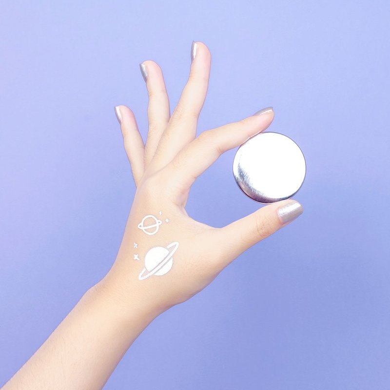 Surprise Tattoos / 银河宇宙 银色 刺青 纹身贴纸 - 纹身贴 - 纸 银色