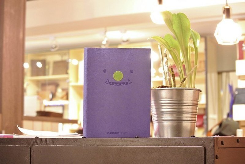 Monster Diary 小怪兽半年志[皮料款]-紫 - 笔记本/手帐 - 纸 紫色