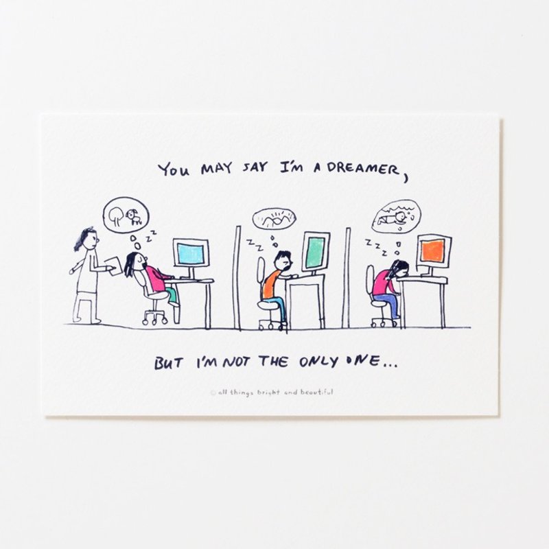 梦想家明信片 - 卡片/明信片 - 纸 多色