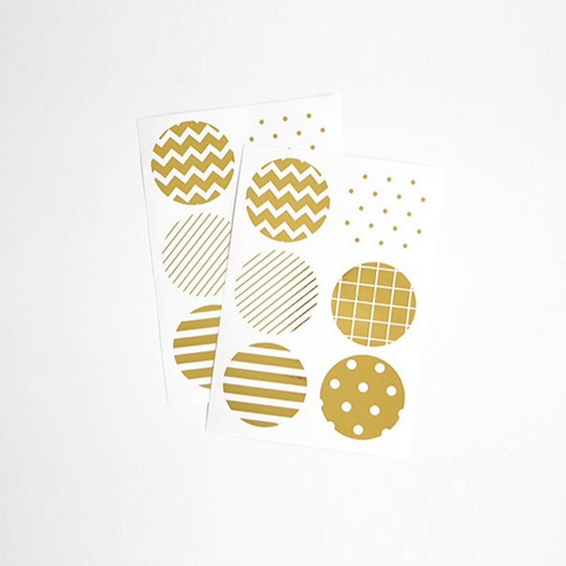 Dailylike 金典时刻奢华装饰圆贴-02 图腾贴,E2D33884 - 贴纸 - 纸 金色