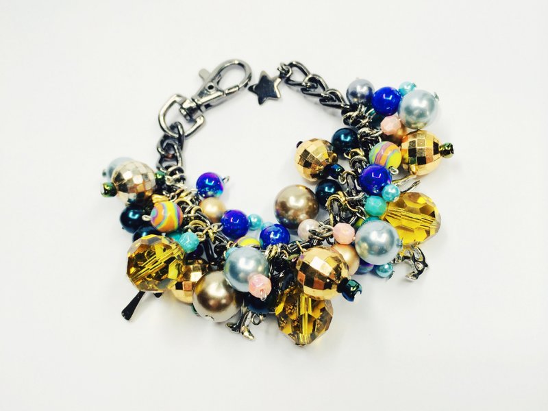 渡假岁月//彩珠水晶 - 手链/手环 - 其他材质 蓝色