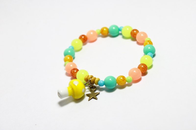 Mogu黄黄儿★琉璃手炼 - 手链/手环 - 其他材质 黄色