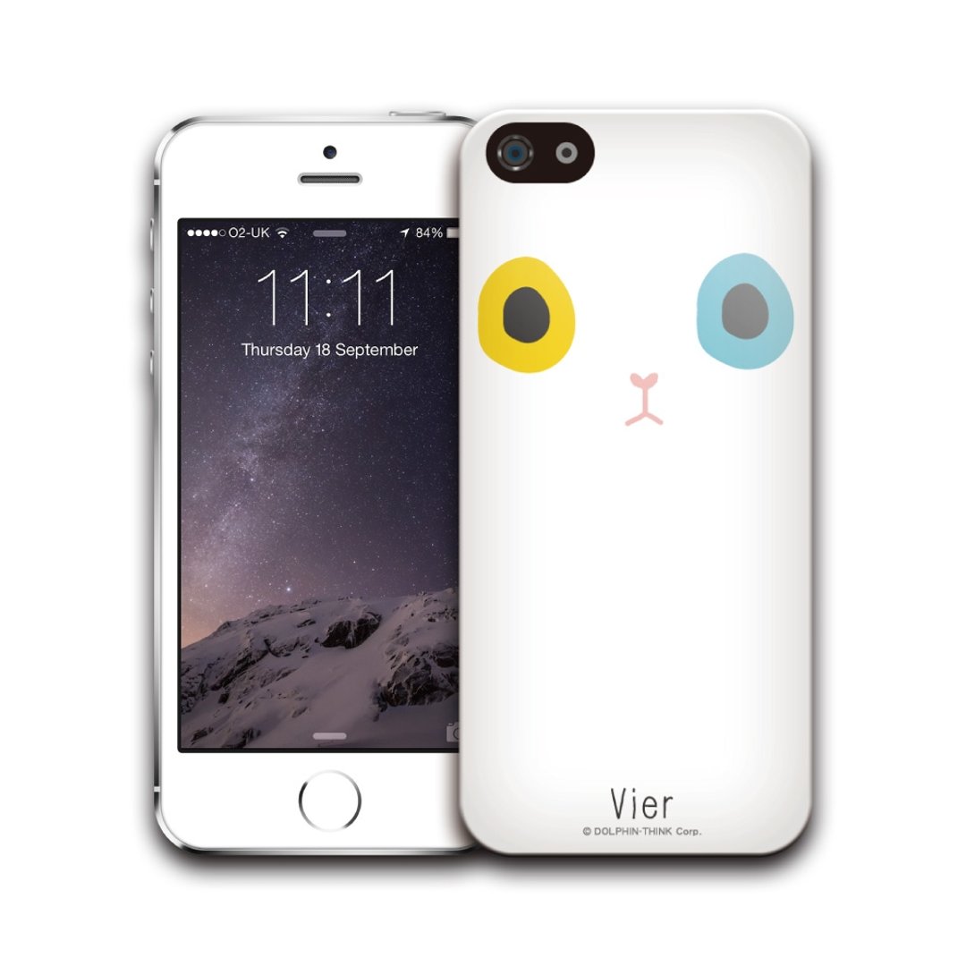 PIXOSTYLE iPhone 5/5S 3D侧边包覆保护壳 - Vier PSIP5S3D-325 - 手机壳/手机套 - 塑料 白色