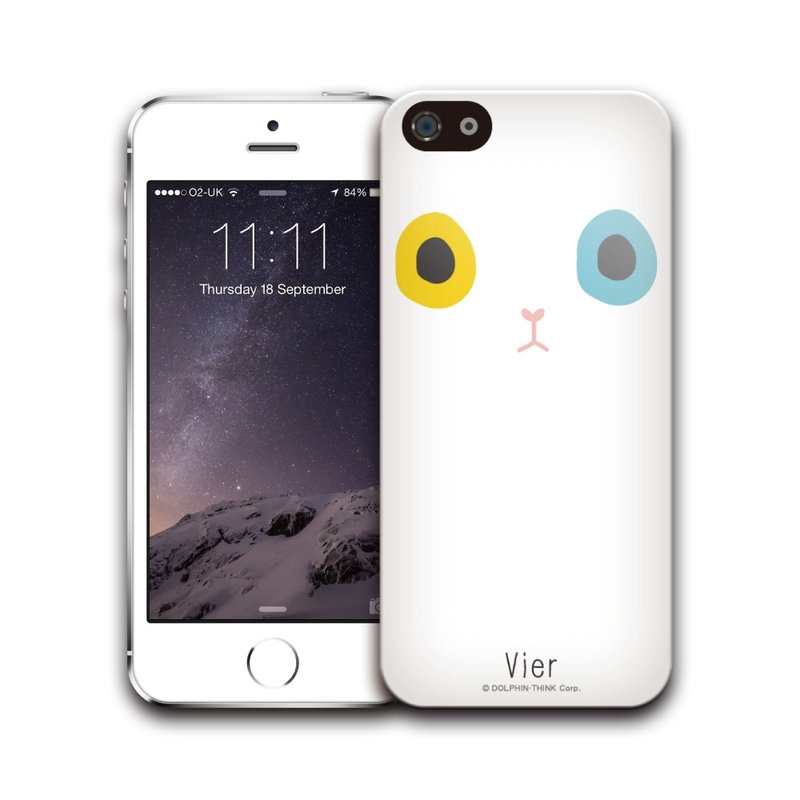 PIXOSTYLE iPhone 5/5S 3D侧边包覆保护壳 - Vier PSIP5S3D-325 - 手机壳/手机套 - 塑料 白色