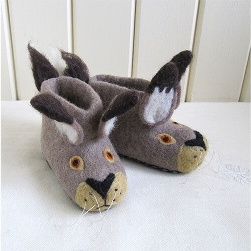 交换礼物  英国sew heart felt放牧小羊羊毛毡 - 童装鞋 - 羊毛 灰色