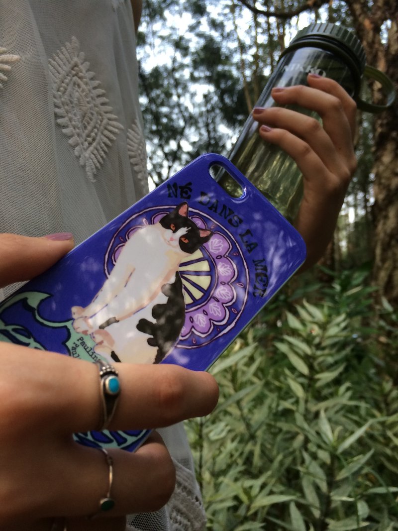 Paulina Paulinum { 新艺术系列 - 海生之猫 x 牛奶 x 猫 } 手机壳 iPhone Samsung HTC Sony Xperia Xiaomi - 手机壳/手机套 - 塑料 蓝色