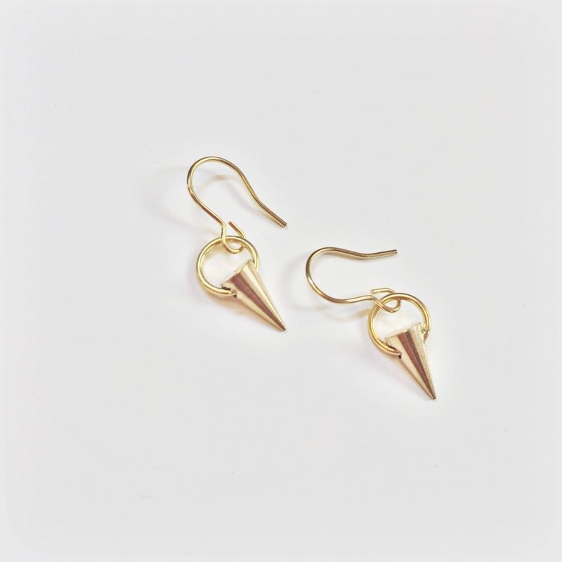 Marygo［卯钉］迷你金色耳环 - 耳环/耳夹 - 其他金属 