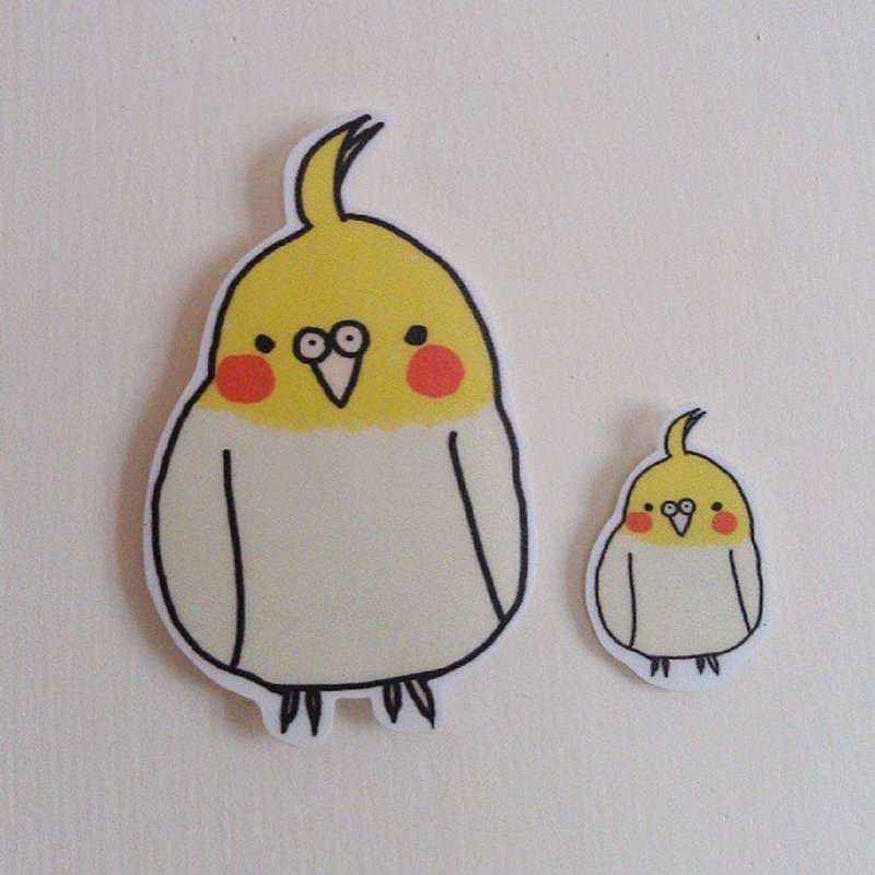 玄凤贴纸（小） - 贴纸 - 纸 黄色