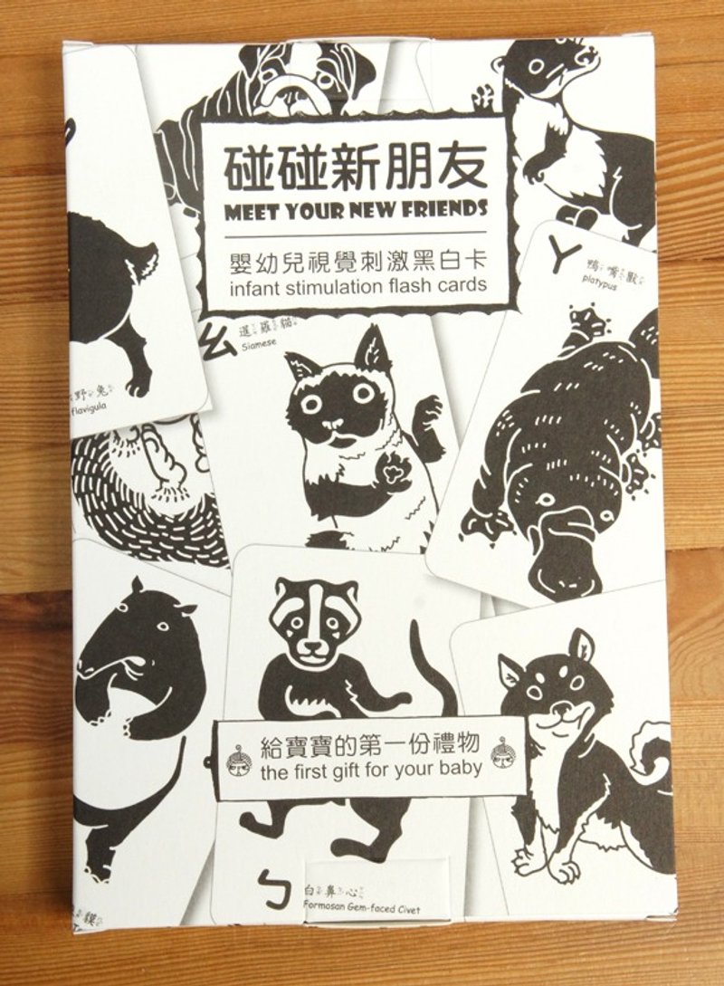 碰碰新朋友 婴幼儿视觉刺激黑白卡/ㄅㄆㄇ学习卡 - 其他 - 纸 黑色