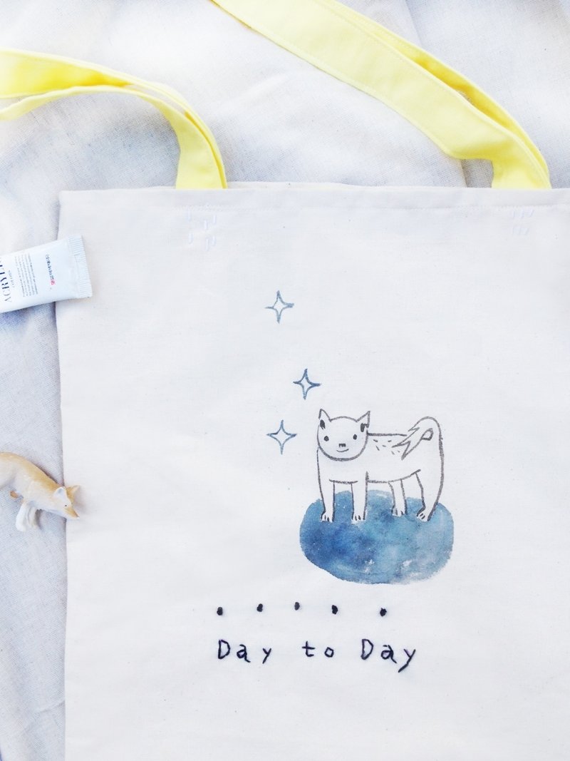 小狗星球＿肩背帆布包 - 侧背包/斜挎包 - 其他材质 白色