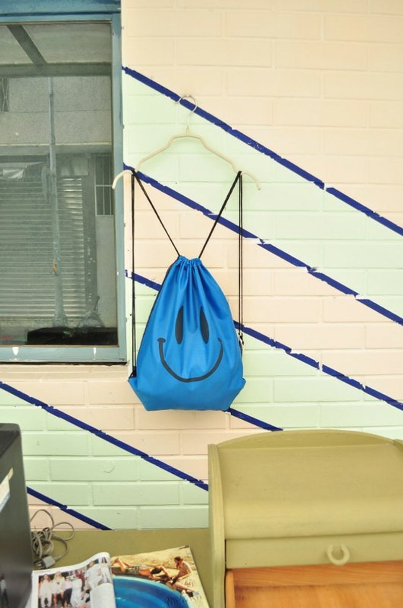 Sunny Day好心情．笑脸迎人帆布后背包 - 其他 - 其他材质 蓝色