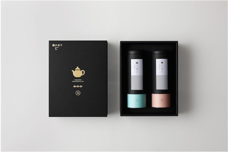 京盛宇－墨金礼盒【不知春＋白毫茉莉】 - 茶 - 新鲜食材 黑色