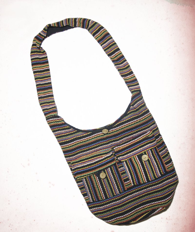 新手感民族风斜背包-魔幻多彩（仅存一件喔！） - 侧背包/斜挎包 - 棉．麻 多色