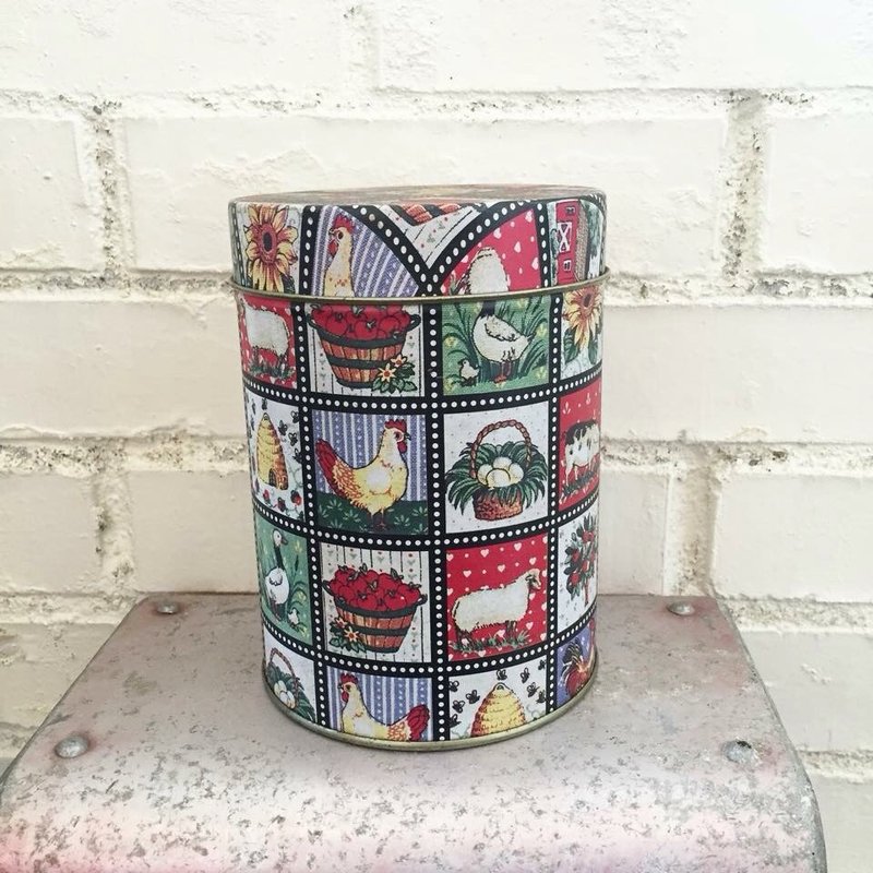 欧洲制 乡村风老铁罐/旧铁罐/复古铁罐 - 收纳用品 - 其他金属 